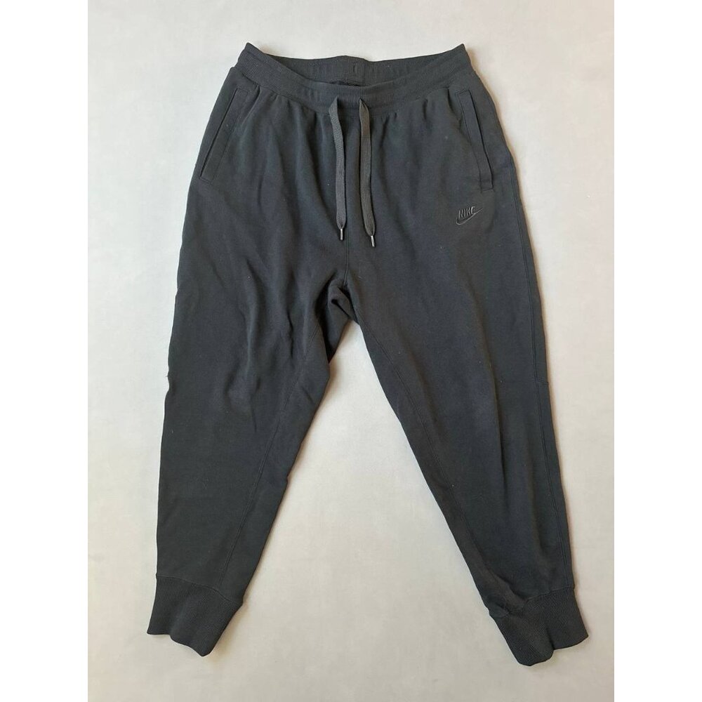 Nike Mens SZ L Jogger Sweatpants Sportwear Classic Fleece Black